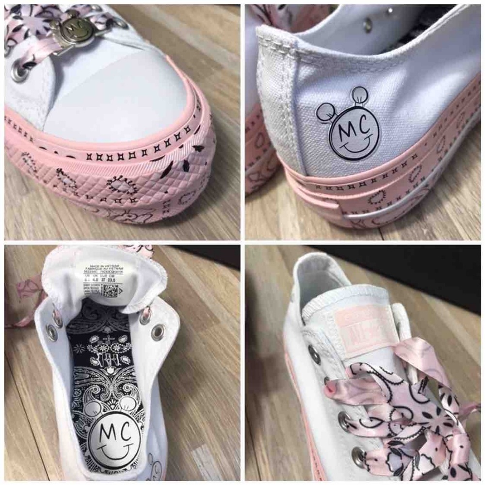 NWT Conv&Miley Ctas Lift OX White Pink Dogwood W - Picture 7 of 7